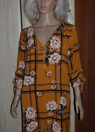 Платье в цветы new look 14 размер