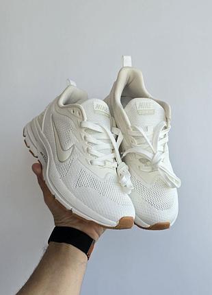 Шкіряні кросівки nike zoom • beige