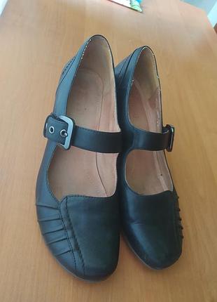 Туфли мэри-джейн женские винтажные черные на каблуке