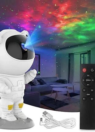 Ночник проектор астронавт звездного неба и галактики космонавт 8 режимов с пультом дк
