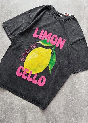 Накладной платеж ❤ турецкий оверсайз удлиненная варенка вареная футболка лимон надписями