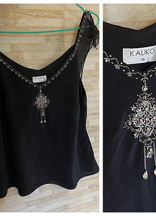 Вінтажна kaliko шовкова майка /топ