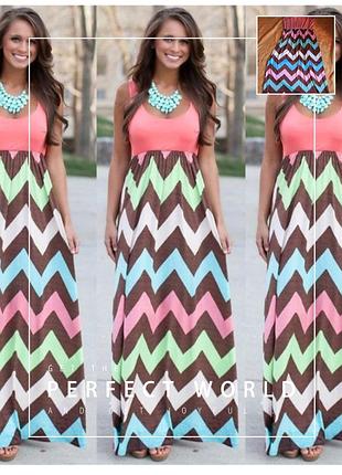 Гарна сукня сарафан ,плаття рожеве + смужка великий розмір (красивое платье розовое с полоской)