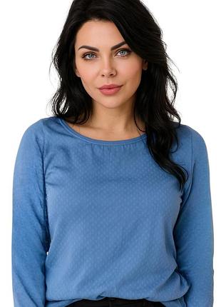 Женская голубая блуза, лонгслив женский