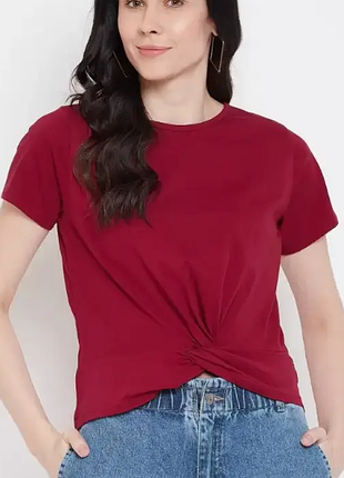 Футболка жіноча темно-червона