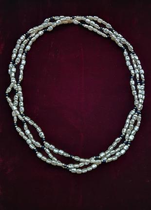 Вінтажне намисто зі штучних перлів і кристалів, американський вінтаж