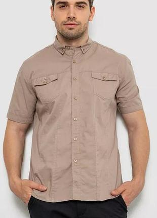 Сорочка чоловіча однотонна, колір мокко, 214r6917-2