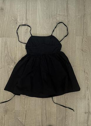 Сарафан з льону з відкритою спинкою