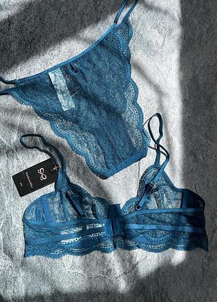 Комплект жіночої білизни hunkemoller isabelle up 85в + трусики xl3 фото