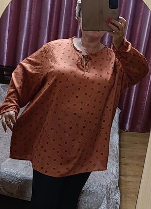 Легесенка блуза на длинном рукаве 58-60