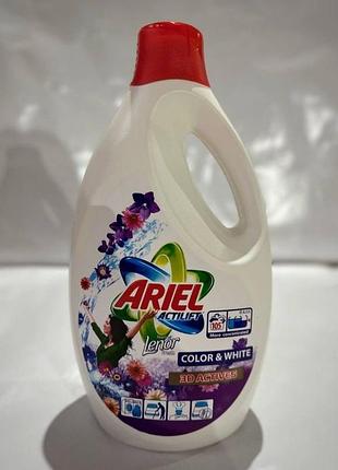 Гель концентрат для стирки ariel color + white 3d active of lenor fresh 5,7 л 105 стирок