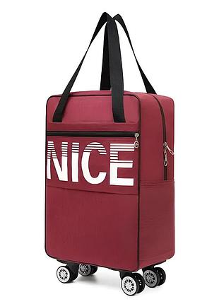 Дорожная сумка на колесах красная 60 литров