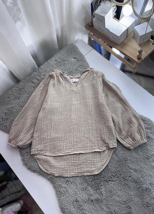 Муслінова блуза блузка для дівчинки 6 років 116 см