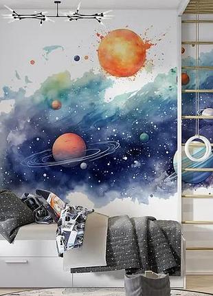 Фотообои в детскую комнату планеты