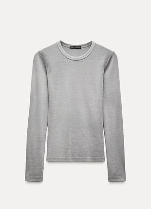 Лонгслів в рубчик zara