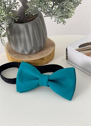 Бабочка ,галстук - бабочка двухслойная италия ткань  голубая