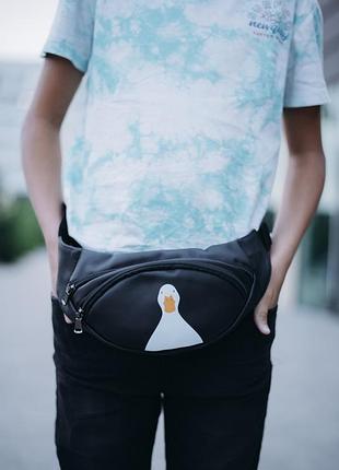 Топ качество ! детская бананка , сумка на пояс  поясная сумка с принтом гусь