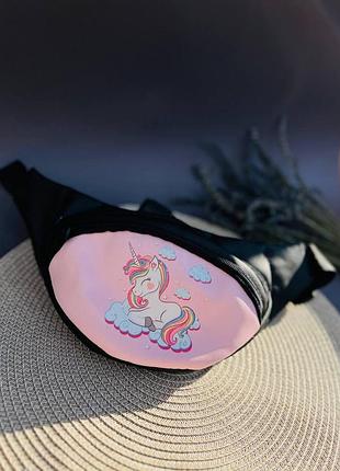 Топ якість! бананка єдиноріг ,сумка на пояс  поясна сумка з принтом