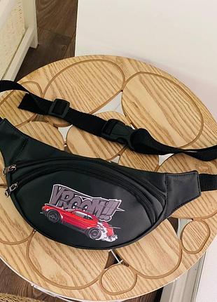 Топ качество ! бананка , сумка на пояс  поясная сумка с принтом машина