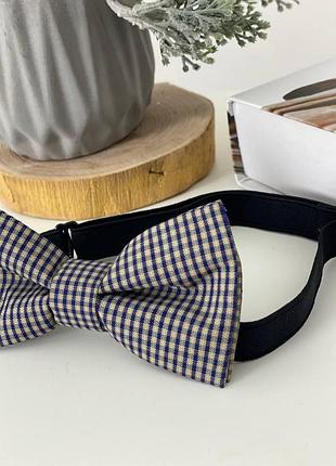 Бабочка ,галстук - бабочка двухслойная италия ткань клетка