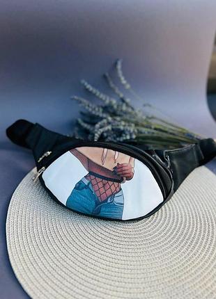 Топ качество ! бананка , сумка на пояс  поясная сумка с принтом