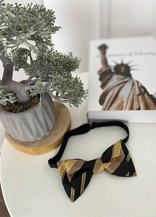 Бабочка ,галстук - бабочка двухслойная италия ткань коричневая