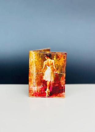 Обложка на ай ди карточку кожа , автодокументы, картхолдер id паспорт балерина