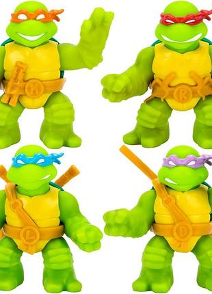 Набор фигурок тянучек герои гуджитсу черепашки ниндзя оригинал heroes of goo jit zu tmnt 2