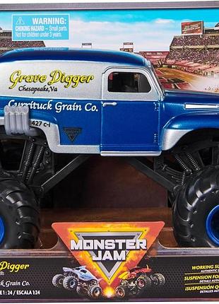 Оригинал monster jam grave digger monster truck монстр-трак 1:24 могильщик гробокопатель металлический кузов