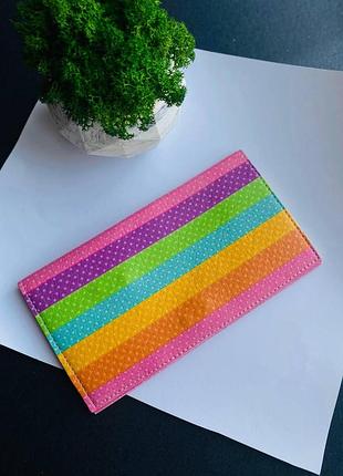 Кошелек ,портмоне,кожа с принтом принт