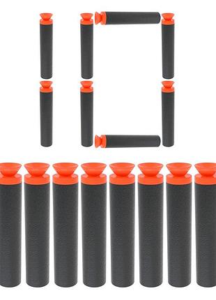 Патроны с присосками для nerf. игрушечные пули стрелы для бластеров нерф. ekind suction foam darts black