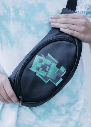 Топ качество ! детская бананка , сумка на пояс  поясная сумка с принтом майнкрафт