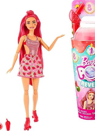 Набор barbie pop reveal fruit series watermelon crush кукла барби сочные фрукты арбузный смузи, меняет цвет