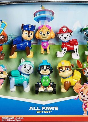 Уценка! подарочный набор 10 фигурок щенячий патруль оригинал paw patrol 10th anniversary all paws on deck