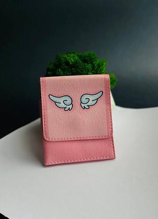 Гаманець  шкіра портмоне  принт крила