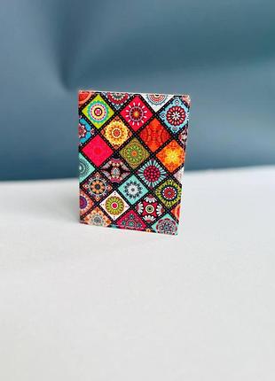 Обложка на ай ди карточку кожа , автодокументы, картхолдер id паспорт орнамент