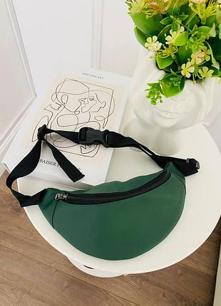 Топ качество ! бананка зеленая , сумка на пояс  поясная сумка с принтом