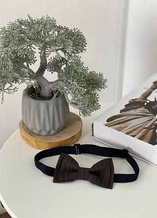 Бабочка ,галстук - бабочка двухслойная италия ткань коричневая