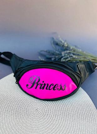 Топ качество ! бананка princess , сумка на пояс  поясная сумка с принтом
