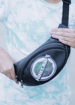 Топ качество ! детская бананка , сумка на пояс  поясная сумка с принтом майнкрафт