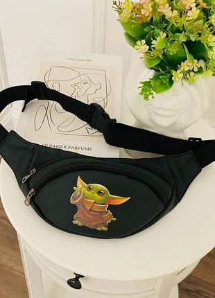 1топ качество ! бананка , сумка на пояс  поясная сумка с принтом мини йода