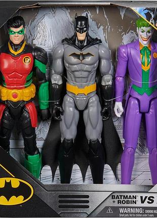 Dc comics batman team up 3-pack, the joker, robin оригінал подарунковий набір 30см фігур бетмен, джокер, робін