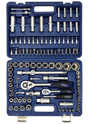 Великий набір інструментів на 108 предметів з тріскачкою в пластиковому кейсі