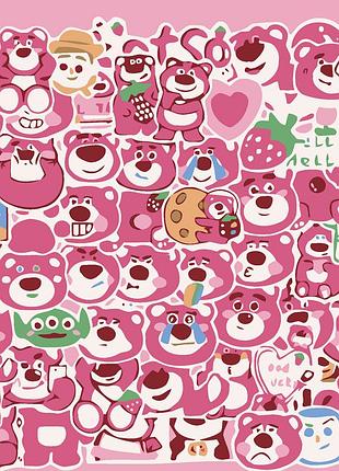 Картина за номерами strateg рожеві ведмедики розміром 20х20 см (hh7122)