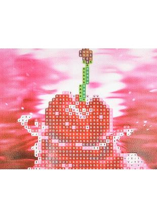 Алмазна мозаїка strateg преміум вишня в водяному відображенні без підрамника розміром 10х15 см (yab20791)