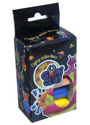 Набір маси для ліплення strateg gumi clay 6 кольорів по 10 грам (71504)