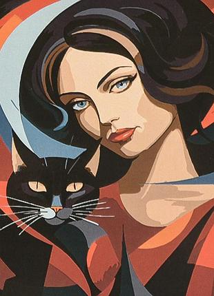 Картина за номерами strateg преміум мозаїка жіночої краси з лаком та рівнем розміром 40х50 см (va-4619)