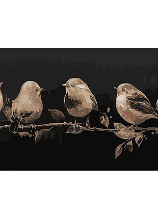 Картина за номерами strateg пташки на гілці розміром 50х25 см (ww205)