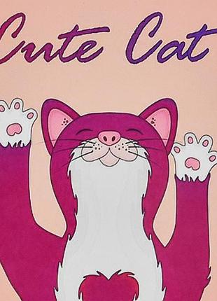 Алмазна мозаїка strateg преміум милий котик розміром 30х30 см (hee16329)