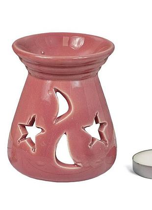 Аромалампа с олією і свічкою